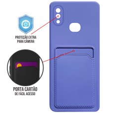 Capa para Samsung Galaxy A10s e M01s - Emborrachada Case Card Lilás